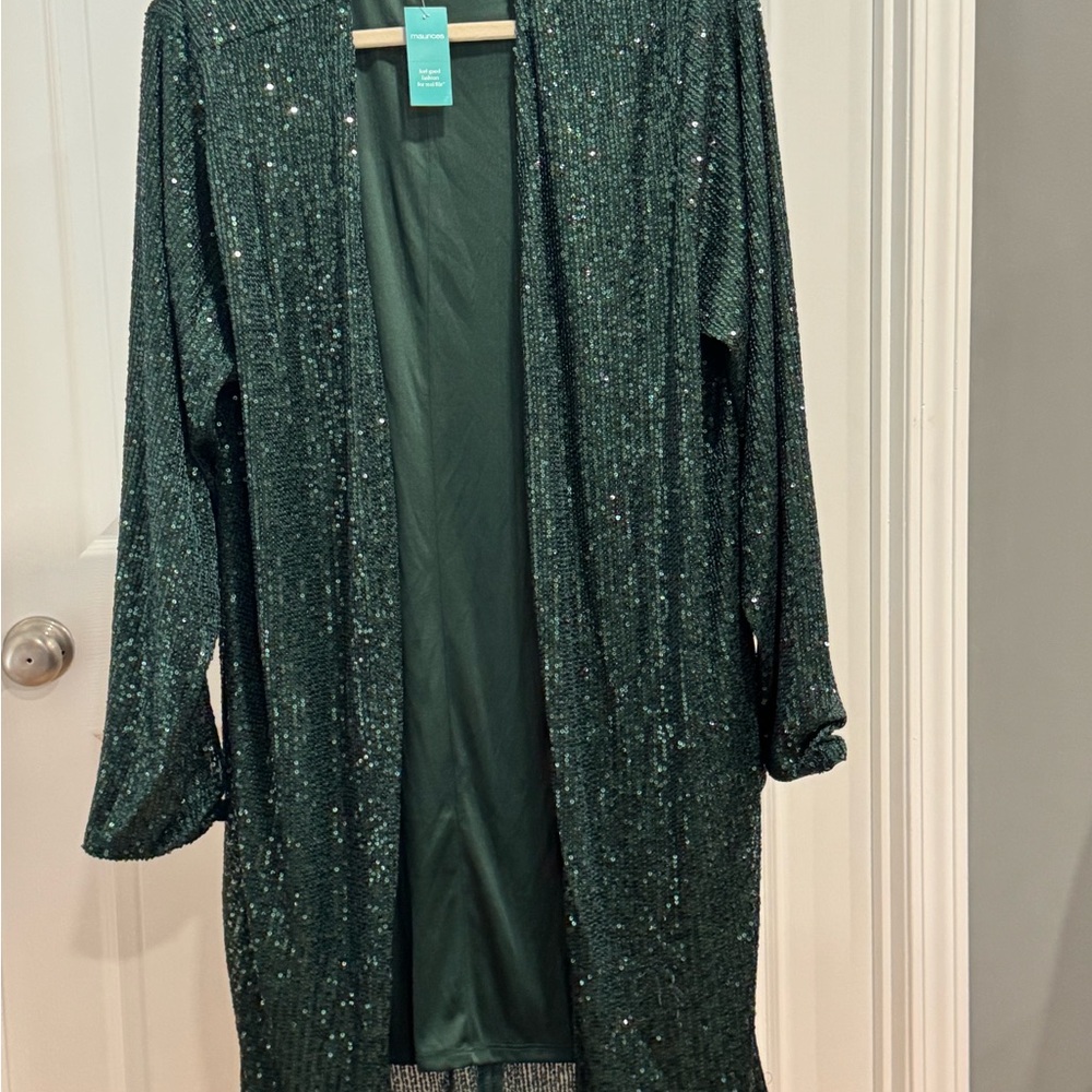 Sparkling Green Sequin Cardigan